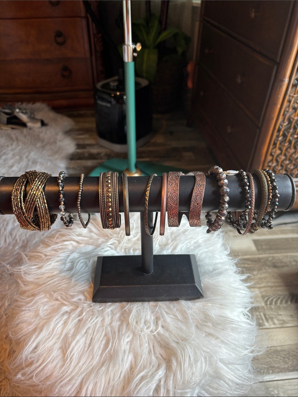 Brown and bronze bangle set!